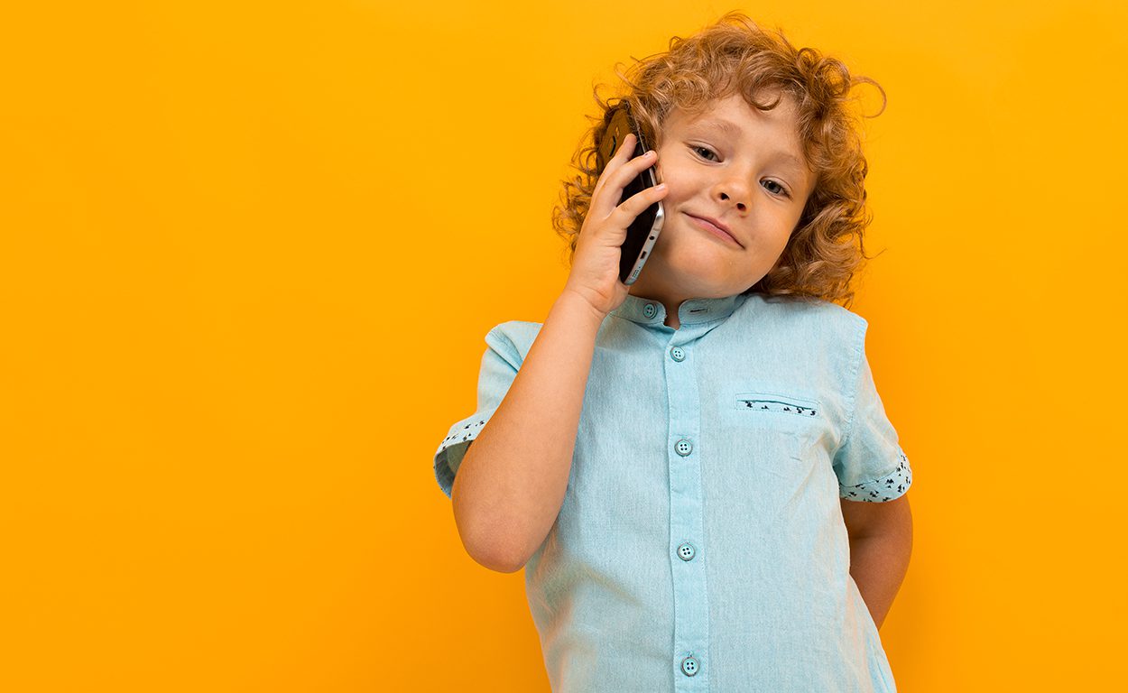 Boy on phone